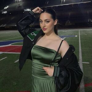 Strapless Green Satin Maxi Dress